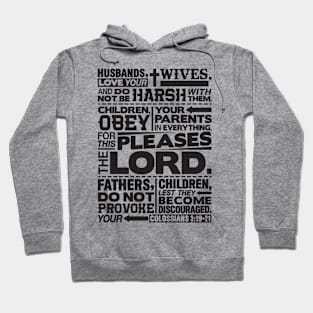 Colossians 3:19-21 Happy Family Hoodie